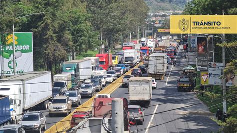 Transito Villa Nueva On Twitter As El Panorama Del Km Ruta Al