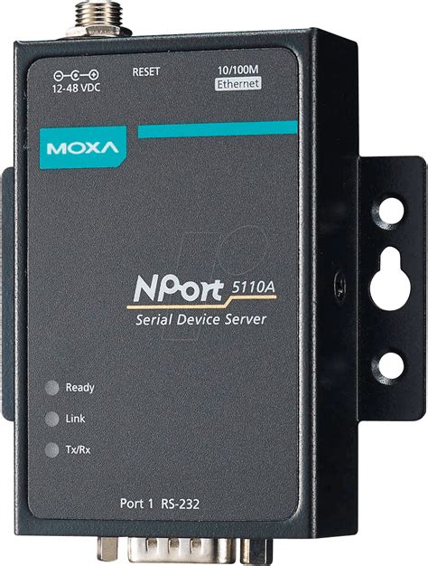 Moxa Nport 5110a Geräteserver 1x Rj45 1x Rs 232 Db9 Bei Reichelt