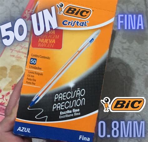 Encerrado Caneta Esferogr Fica Bic Cristal Precis O Azul Ponta Fina