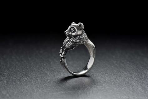 Кольцо Панда купить в интернет-магазине Ярмарка Мастеров по цене 7500 ...