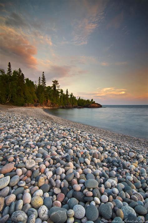 A pebble beach on Lake Superior near Wawa Ontario Canada. [1331x2000
