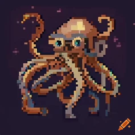 2d Pixel Art Of A Mechanical Kraken On Craiyon