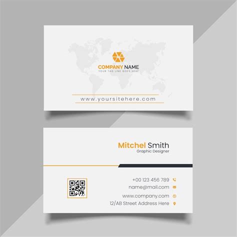 Premium Vector | Yellow business card design