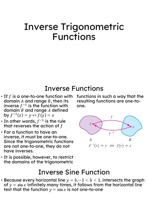 Inverse Trigonometric Functions | PDF | Trigonometric Functions | Function (Mathematics)