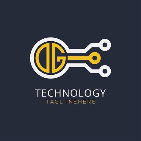 Premium Vector Dg Initial Monogram For Technology Logo With Circle
