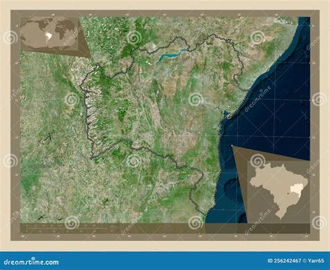 Bahia Brazil High Res Satellite Capital Stock Illustration