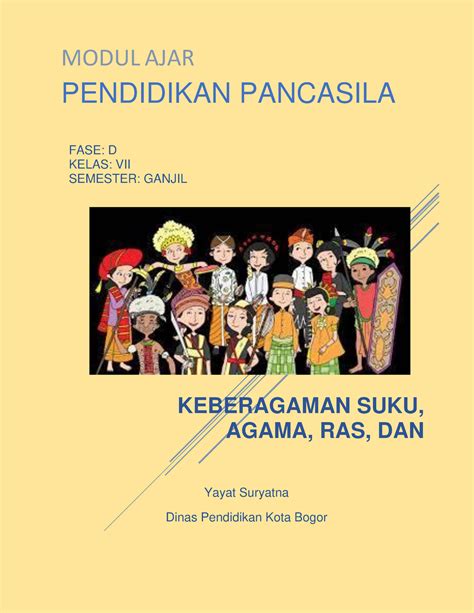 Modul Ajar Pancasila Keberagaman Suku Agama Dan Ras Fase D Modul Ajar