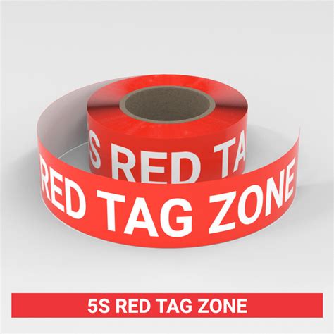 5s Red Tag Zone Smart Stripe Inline Printed Floor Tape Creative Safety Supply