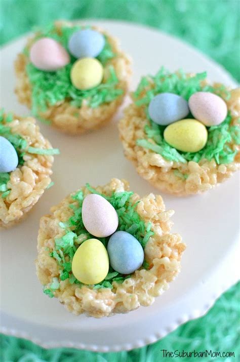 Easter Rice Krispies Treats Nests