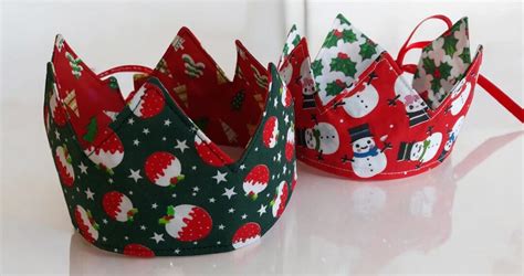 Festive Crowns Reversible Christmas Party Hats Handmade Christmas