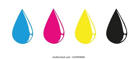 Cmyk Print Icon Four Drops Cmyk Stock Illustration 2359751831