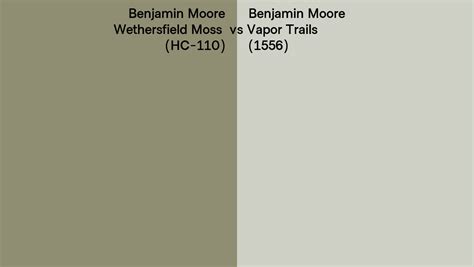 Benjamin Moore Wethersfield Moss Vs Vapor Trails Side By Side Comparison