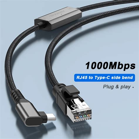 Кабель-конвертер Ethernet типа C на RJ45, 1000 Мбит/с | AliExpress