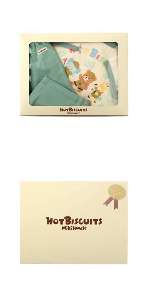 楽天市場ポイント 倍 スーパーSALE期間限定 ミキハウス ホットビスケッツ MIKIHOUSE Hot Biscuits くすみカラー半袖TシャツセットBOX付き 男の子