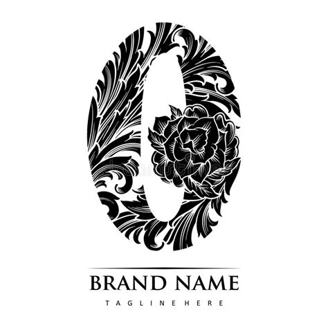 Elegant Capital O Lettering With Intricate Ornaments Illustrations