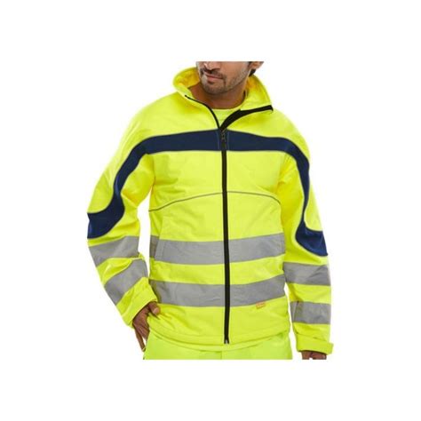 B Seen Eton Softshell Jas Reflecterend Fleece Gevoerd Maat Xl Geel