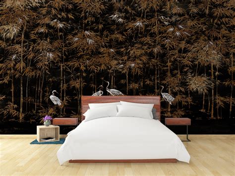 Garzas En Bosque De Bamboo Midnight Homeikon