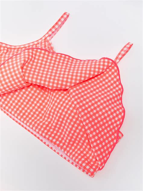 PEMBE Esnek Kumaştan Baskılı Kız Çocuk Bikini S31964Z4 LT4 LCW