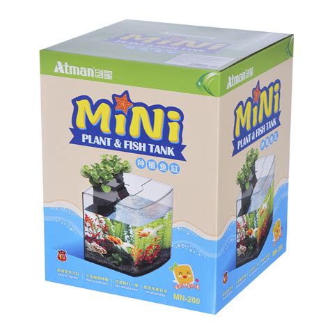 Аквариум мини, пластиковый ATMAN MN-200, 9,5 литров, 20х20х23,5см, (в ...