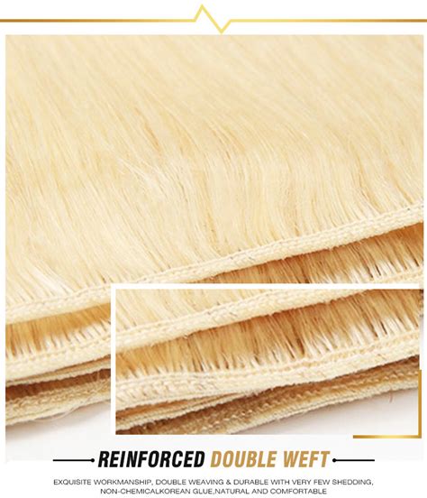 12A 3PCS 3 Bundle Unit Brazilian 613 Straight Hair Blonde Bundles Virgin Hair Straight Hair