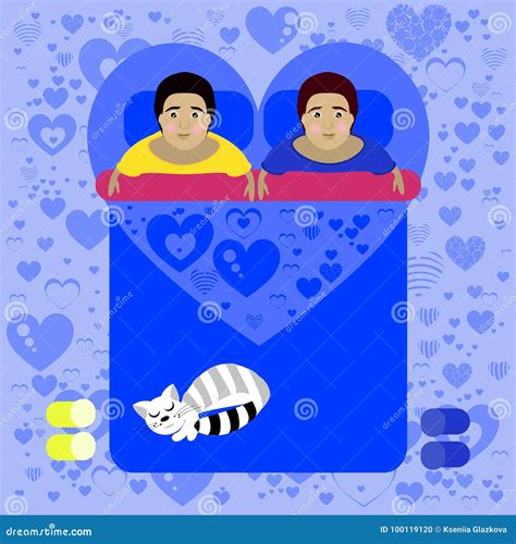 Concetto Di Minoranza Del Sesso Gay In Un Letto Illustrazione Di Stock Illustrazione Di