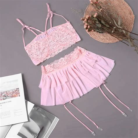 Conjunto De Roupa Ntima Feminina Er Tica Quente Conjunto De Renda Sexy Lingerie Vestido De