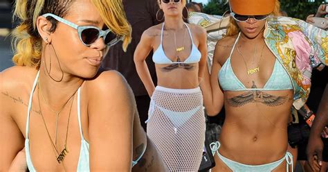 Rihanna Strips Off To Tiny String Bikini And Parties With The Best Of Them In Poland The Mirror