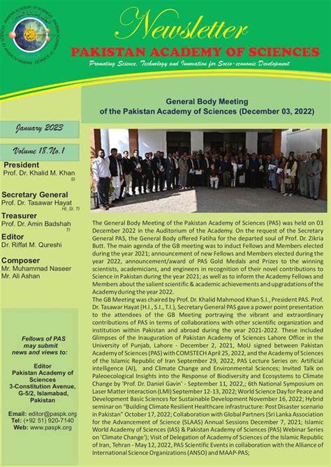 Pakistan Academy of Sciences | January 2023