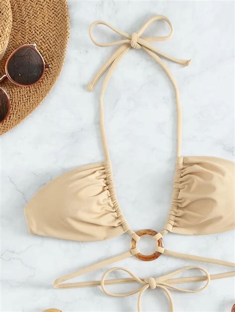 L Extreme Bikini Uncensored Bikini Set Sexy Thongs Swimwear Bathing Suit Halter Bandage Micro