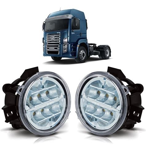 Par Farol Milha Led Caminh O Vw Constellation Volts Frete Gr Tis