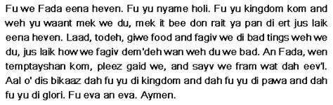 Belize Creole English Language Sample Language Museum
