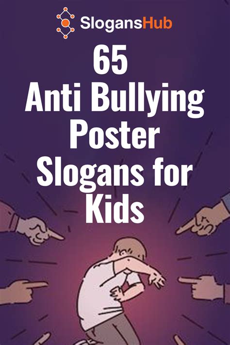 catchy anti bullying slogans  kids artofit