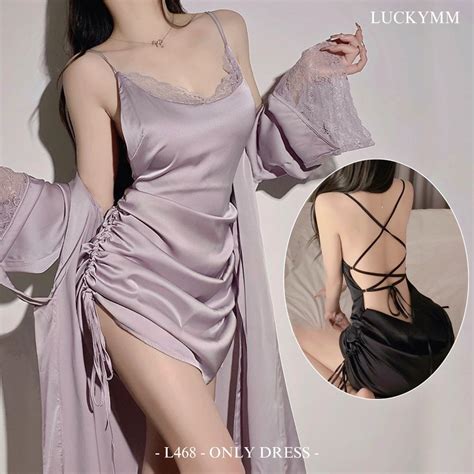 Jual Luckymm Sexy Lingerie Baby Doll Dress Wanita Baju Wanita Dress Satin Baju Tidur