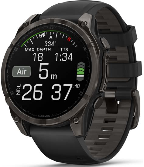 Garmin Fenix 8 47mm Sapphire AMOLED Carbon Grey DLC titanium Black
