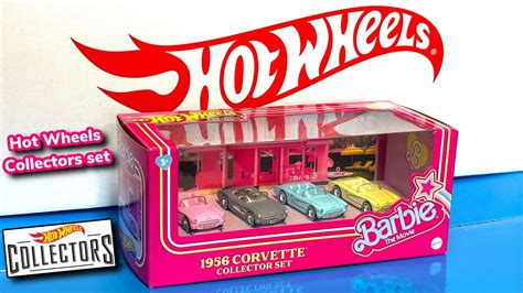 New Hot Wheels Collectors Barbie Corvette Set Youtube