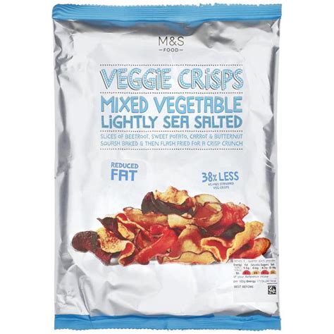 Mands Mixed Vegetable Lightly Sea Salted Veggie Crisps Ocado