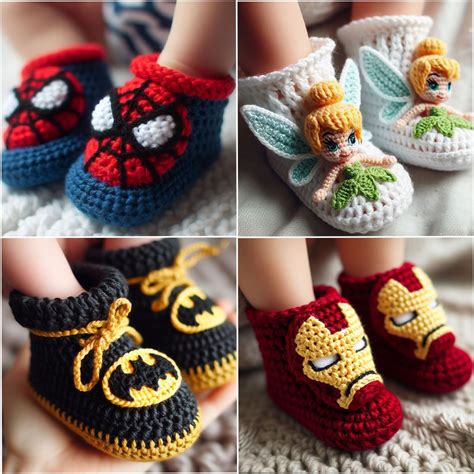 Create adorable character crochet booties with this guide, perfect for ...