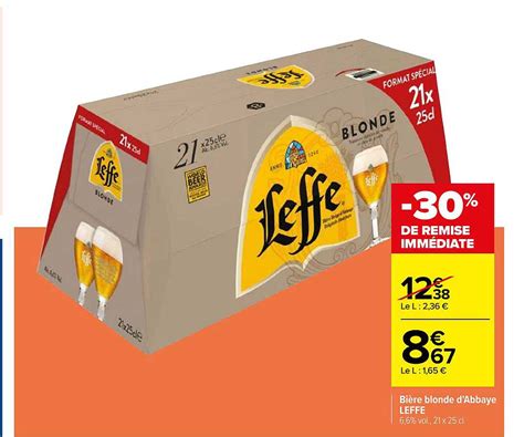 Promo Bière Blonde D abbaye Leffe chez Carrefour iCatalogue fr