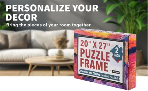 Amazon.com: Impresa Jigsaw Puzzle Display Frame Kit - 2-Pack 20x27 in