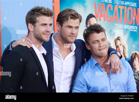 Chris Hemsworth Liam Hemsworth Luke Hemsworth Seltener Anblick Chris