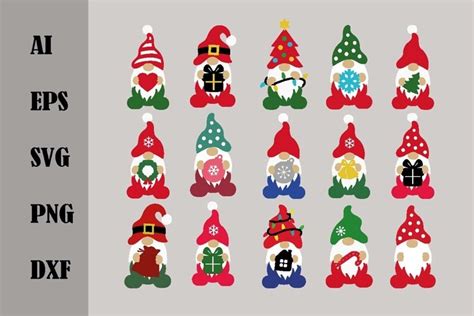 Christmas Gnomes Svg Png Dxf Bundle Christmas Svg Png Dxf