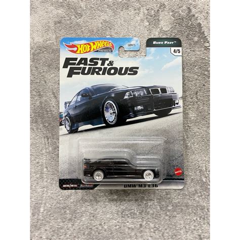 HITAM Hot Wheels Premium BMW M E Black Fast Furious Euro Fast Shopee Malaysia