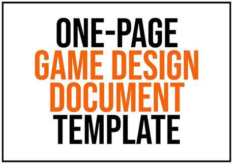 Game Design Document Pager Template Gossian Blurs