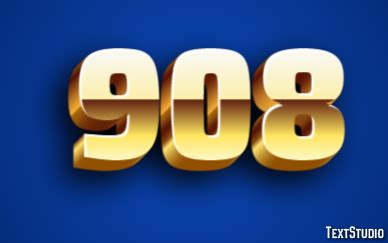 908 Text Effect and Logo Design Number