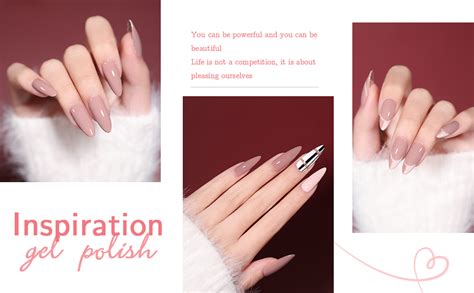 Amazon Opuiu Gel Nail Polish Set Colors Nude Pink Glitter Skin Tones Neutral Brown