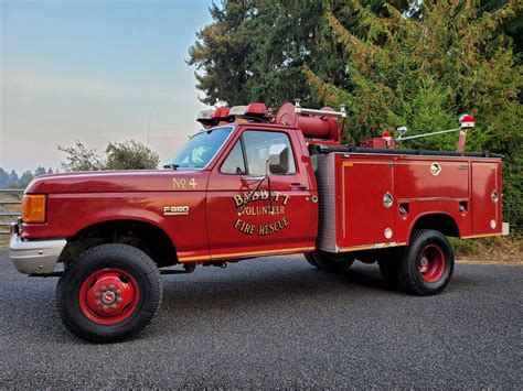 Sold 1988 Ford F350 Super Duty 4x4 Brush Rescue Fire Truck With