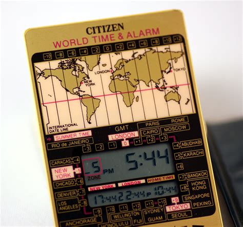citizen world time clock card  vintage electronics  soul