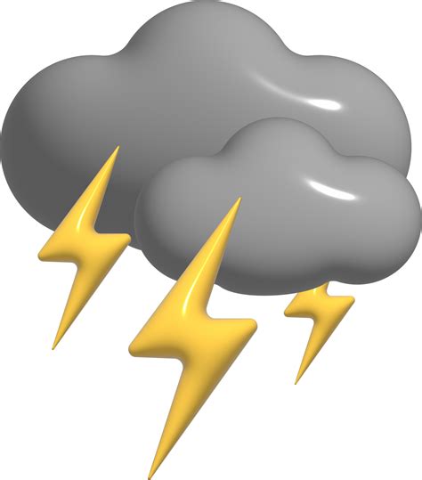 3D Storm icon. 3d weather element 15271857 PNG