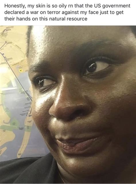 oily face meme