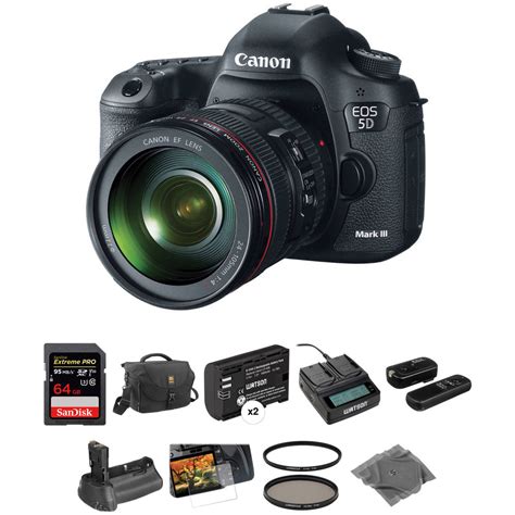 Canon EOS 5D Mark III DSLR Camera with 24-105mm f/4L Lens B&H